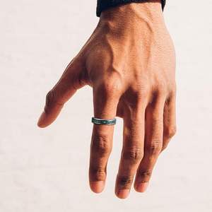 Anillo de ágata musgosa de carburo de tungsteno de 4mm y 6mm recién llegado al por mayor, anillos de boda originales para mujer de tungsteno, anillo de deshierbe para niña - Product Image 5