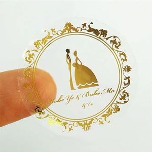 Etiqueta Adhesiva Transparente Personalizada, Impermeable, con Estampado de Lámina Dorada, Impresión de Logotipo - Product Image 5