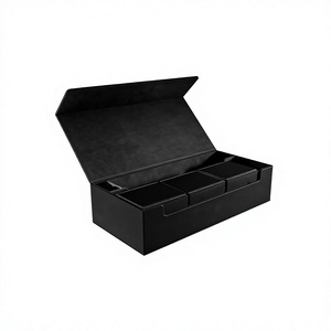 Boîte de rangement pour jeux de cartes en cuir PU avec fermeture magnétique, portable pour cartes de collection - Product Image 1