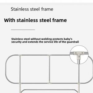 <span class=keywords><strong>Barrière</strong></span> de <span class=keywords><strong>lit</strong></span> en métal portable pour garde-corps de sécurité de prévention des chutes pour enfants et adultes avec matériau Oxford - Product Image 2