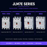 Disjoncteur électronique JLM7E 3P 4P 100A 250A 400A 630A 800A AC400V à déclenchement réglable, boîtier moulé, norme IEC60947