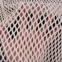 Kain Mesh Katun 100% Bernapas Warna Alami 3mm 250gsm Kain Mesh Bordir untuk Pakaian Kain Katun 100% untuk Pakaian