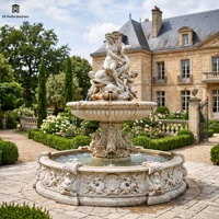 Sculptures de fontaine en marbre naturel de style européen sculptées à la main, fontaine d'eau, statue pour la décoration extérieure des jardins et des propriétés