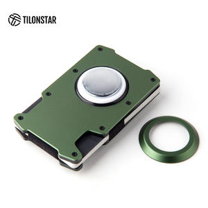 TILONSTAR TVC800 Portefeuille multifonctionnel en métal ultra-mince avec pince à billets RFID bloquant le porte-carte de crédit pour étui AirTag - Product Image 3