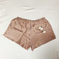 Ensemble pyjama court en satin de soie 100% pour fille, été-printemps, avec haut camisole et bretelles spaghetti, taille élastique, vêtements de nuit