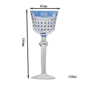 Copa de vino Europea Japón Edo Kiriko estilo tallado a mano copa de vino tinto copa de champán platillo flautas regalo de gama alta - Product Image 5