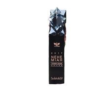 Nouveau Trophée K9 en Verre Cristal Noir Diamanté, Base Ovale, Style Sportif, Poli avec Impression UV, Boîte Cadeau