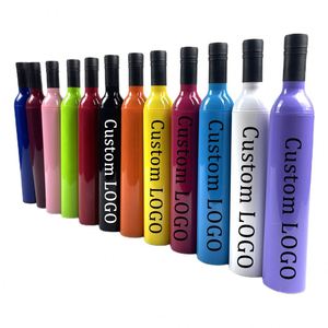 Parapluie pliant 3 sections H211 -3 personnalisé avec logo, idéal pour la publicité, les cadeaux d'affaires, les promotions, les voyages, la pluie et le soleil, parapluie pliable en forme de bouteille de vin - Product Image 2