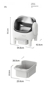 Bac à <span class=keywords><strong>litière</strong></span> pour chat automatique intelligent à nettoyage automatique en acier inoxydable, commande à distance par application, grande capacité de 74 L, protection de sécurité, dessus ouvert - Product Image 4