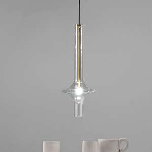 Candelabros de cristal para decoración de restaurante, iluminación colgante nórdica minimalista, diseño lateral de cama, luces LED modernas para hotel - Product Image 6