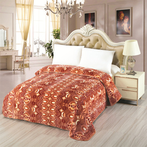 Nhà máy tùy chỉnh kích thước Độ dày mô hình hoa phong cách bộ đồ giường bài viết polyester Chăn len một lớp raschel chăn - Product Image 4