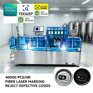 Máquina de Marcado Láser de Alta Velocidad para Tapas de Latas de Aluminio con Marcado GS1 DataMatrix para Cumplimiento de Chestny Znak ASL BELGISI - Product Image 1
