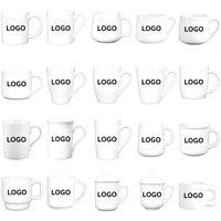Tasses à café en céramique personnalisées avec logo, tasse à café tendance, tasse cadeau avec poignée blanche, tasse en céramique simple