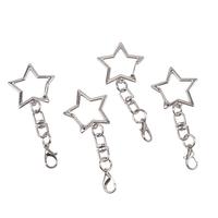 Porte-clés en forme d'étoile, fermoir mousqueton étoile, connecteur de pendentif de sac, anneau porte-clés cœur, accessoires de décoration pour la fabrication de sacs à main DIY