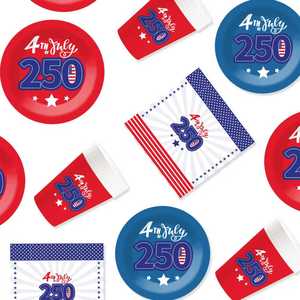DAMAI - Juego de Artículos para Fiesta del 4 de Julio, Kit con Temática Patriótica para Decoraciones del Día de la Independencia y Día de las Elecciones, Decoraciones para Fiestas, para 8 Personas - Product Image 6