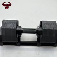 Nouveau design 32kg 36kg 40kg haltères décagonaux Nuobell libres jeu d'haltères réglables avec logo personnalisé pour salle de sport