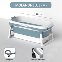 Grande baignoire pliante grande capacité pour toute la famille, adultes et enfants, en plastique, pliable, avec trou et couvercle