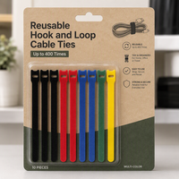 Attaches-câbles en nylon réutilisables de qualité supérieure avec fermeture auto-agrippante, largeur et longueur personnalisées, logo, certifiés UL94 V-0, -80~+538C