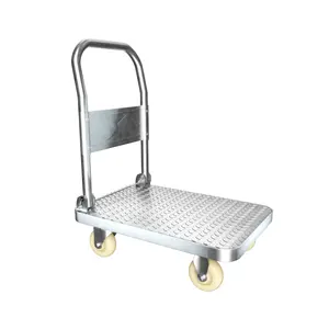 MILLMISS 72*48cm 400kg Steel Family Small Size Platform Hand Truck Carts And Trolley For Moving Warehouse