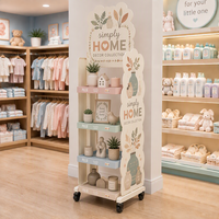 Support de présentation en métal pour la décoration intérieure, idéal pour les fleurs artificielles, les plantes artificielles, les figurines, les statues, les coussins décoratifs et les housses de coussin.