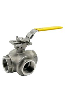 Edelstahl-Gewinde kugeldruck 3-Wege-Ventil Einfach betätigte pneumatische Leistung OEM Anpassbar für <span class=keywords><strong>Gas</strong></span> medien - Product Image 2