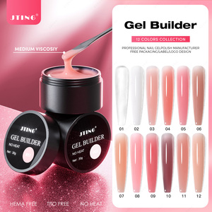 JTING Faible MOQ pour Ongles, Collection de Gels Constructeurs 12 Couleurs, Boîte Cadeau Personnalisée Gratuite, Gel <span class=keywords><strong>Constructeur</strong></span> 30G, Vernis à Ongles OEM ODM - Product Image 4