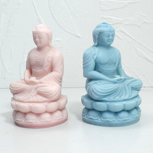 DIY Grand Bouddha Moule en Silicone Bougie <span class=keywords><strong>Cire</strong></span> Moules Gypse Béton Statue Moule Maison Jardin Décorations Artisanat Moule Faire Outils - Product Image 3