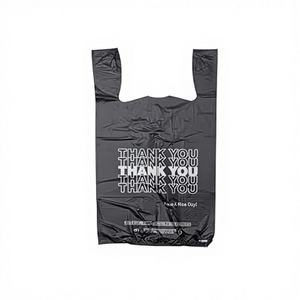 Bolsas de Plástico Biodegradables Tipo Camiseta para Llevar Comida de Restaurantes, Bolsas de Compras al por Mayor para Pequeños Negocios, PE - Product Image 1