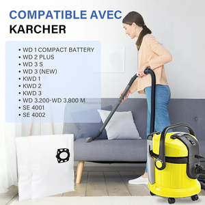 12 Bolsas de Aspiradora y 2 Filtros HEPA de Repuesto No. 2.863-314.0 para Karcher WD2 Plus WD3 WD3s KFI 357 SE4001 <span class=keywords><strong>SE4002</strong></span> - Product Image 5
