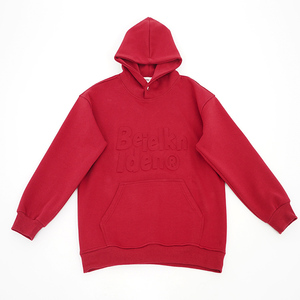 Sweat à capuche avec motif en relief 3D, surdimensionné, en tissu tricoté d'automne, matière polyester/coton - Product Image 4