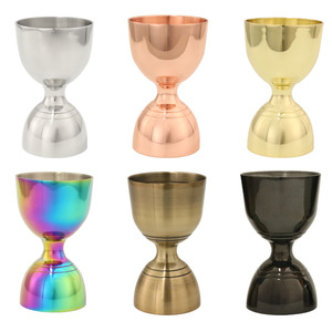 10/20ml 20/40ml 30/60ml taza medidora de espíritu de doble medida personalizada Jigger de cóctel de barman de acero inoxidable - Product Image 6