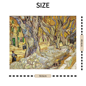 <span class=keywords><strong>Reproduction</strong></span> de niveau muséale du tableau « Les grands platanes » de Vincent Van Gogh sur <span class=keywords><strong>toile</strong></span>, utilisant la technique de <span class=keywords><strong>reproduction</strong></span> par peinture à l'huile - Product Image 2