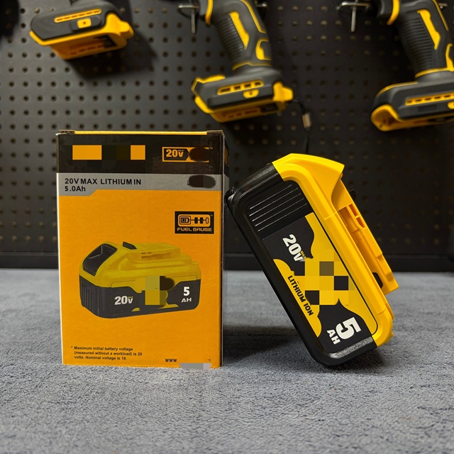 Durable 20V 5.0Ah Li-ion Battery Pack, Perfect Substitute for DW Battery, Widely Used for Wrench Grinder Tools,