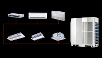 Sistem AC multi zona sentral sistem VRF HVAC
