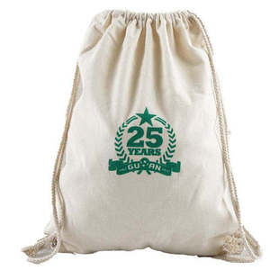 20X45Cm Large Durable Recyclable Cotton Natural Custom Logo Accept Drawstring Backpack for Essential Oil Perfume & Shampoo - Product Image 2
