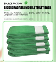 Rollo de Película Biodegradable Extra Gruesa, Rollo de Película Compostable, Bolsas para Desechos de Inodoro, Rollo de Película Protectora para Sistema de Inodoro Portátil