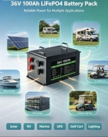 Paket Baterai LiFePO4 51.2V 100Ah dengan BMS Terintegrasi, Penyimpanan Energi Surya, Baterai Tenaga Golf Cart 5120Wh 800 Siklus
