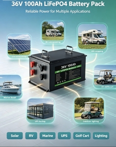 Batterie LiFePO4 51,2 V 100 Ah avec BMS intégré pour stockage d'énergie solaire et chariots de golf, 5120 Wh, 800 cycles - Product Image 1