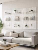 Étagère murale suspendue en métal moderne, idéale pour la décoration des salons et des entrées