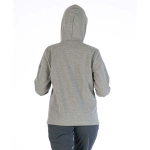 Felpa con cappuccio in pile BORMIDA per donna mezza Zip con motivo a lettera ricamata taglia unica - Product Image 3