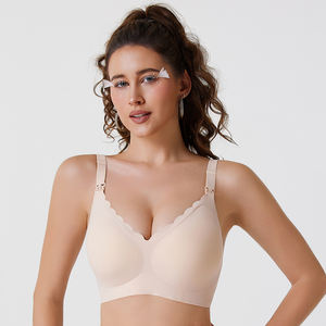 Sutiã de Amamentação Sem Fio, Sem Costura, Acolchoado, Respirável e Confortável com Copas Removíveis - Product Image 4