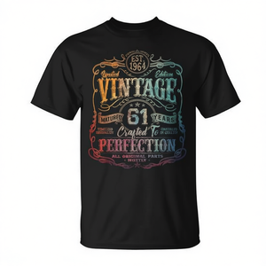 Camiseta vintage de edición limitada del 1964 para cumpleaños de 61 años, elaborada a la perfección - Product Image 2