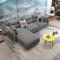 Élégant canapé sectionnel turc avec coussin en boucle pour mobilier moderne en L, salon de luxe, villa et parc de haute qualité