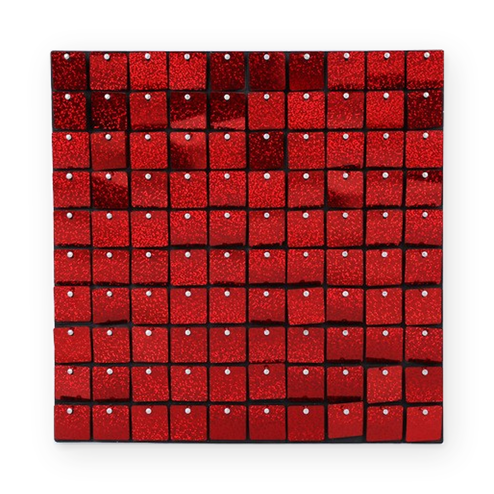Gold Shimmer Effect 30*30cm Reusable 3D Shiny Square Sequin PVC Wall ...