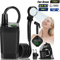 Robinet électrique au design moderne, ensemble de douche extérieure, pomme de douche portable rechargeable pour le camping, les chantiers de construction, les dortoirs