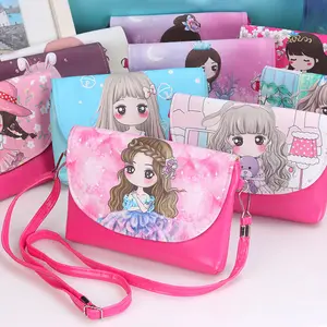 tirare orso portafoglio Suppliers-Versione coreana della nuova borsa a tracolla da donna per studenti in pelle PU di qualità cartone animato