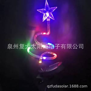Solar Powered Christmas <b>Tree</b> <b>Lights</b> Color Changing Led Outdoor Waterproof Fence Clip Decorations - Product Image 2