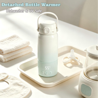 Chauffe-biberon USB, charge rapide en 2-3 heures, chauffe-lait sans fil, lavable, détachable, chauffe-lait portable, à utiliser en voiture, en voyage