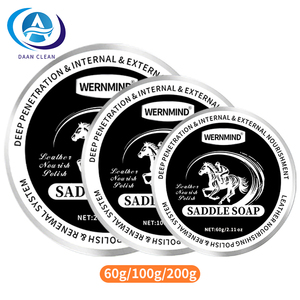 DAAN Custom Logo 60g 100g 200g All-purpose <strong>Leather</strong> Grooming Soap for <strong>Furniture</strong> <strong>Restoration</strong> with Aluminum Case - Product Image 1
