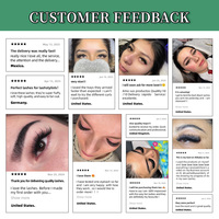 Vente en gros de plateaux d'extension de cils en soie noir mat foncé en velours classique en cachemire 0.03 0.05 0.07 C D CC DD J B Extensions de cils